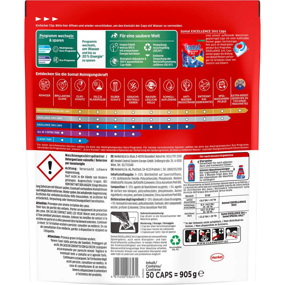 Produktabbildung Somat Spülmaschinen-Tabs Excellence 3in1