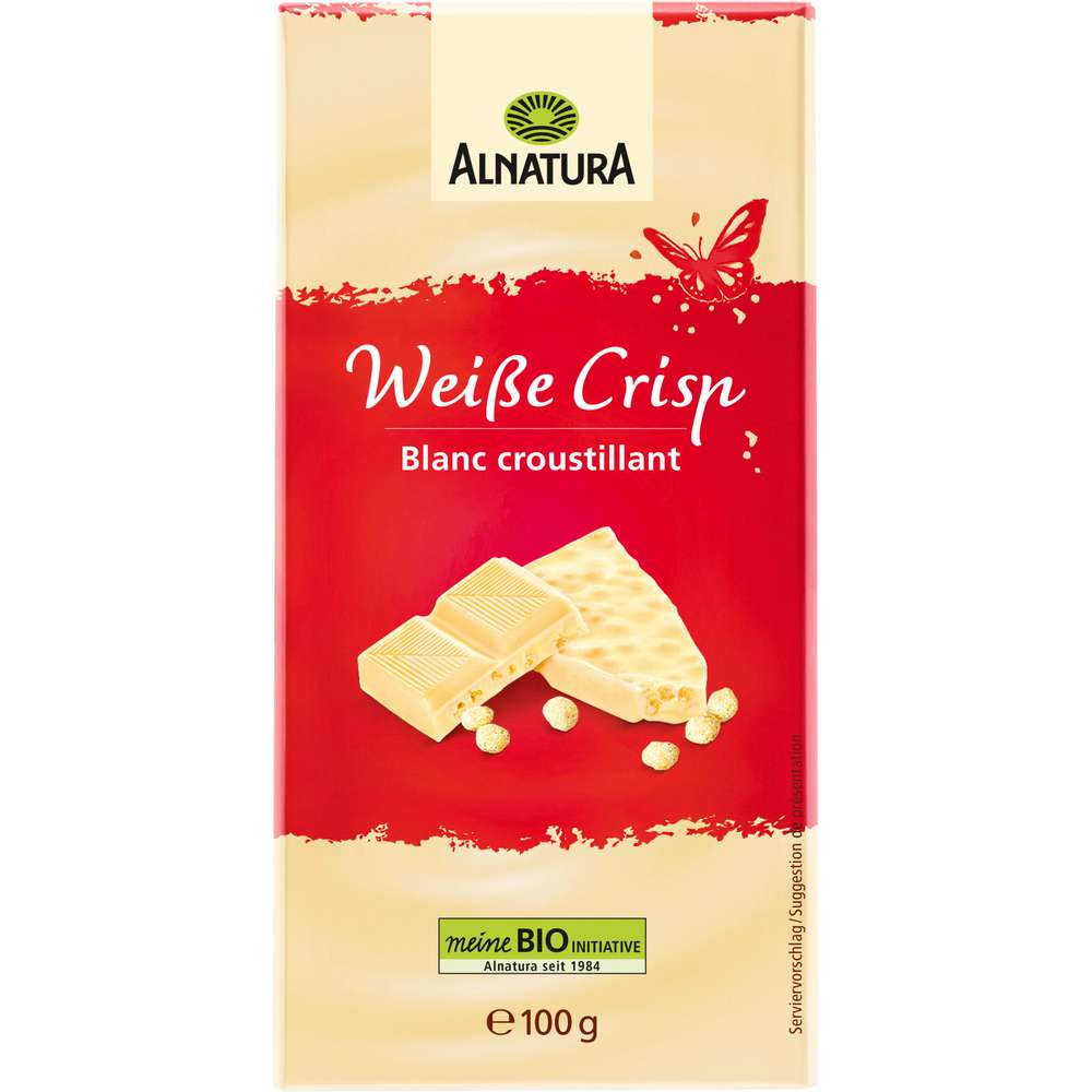 Produktabbildung Alnatura Bio Tafelschokolade, Weiße Crisp