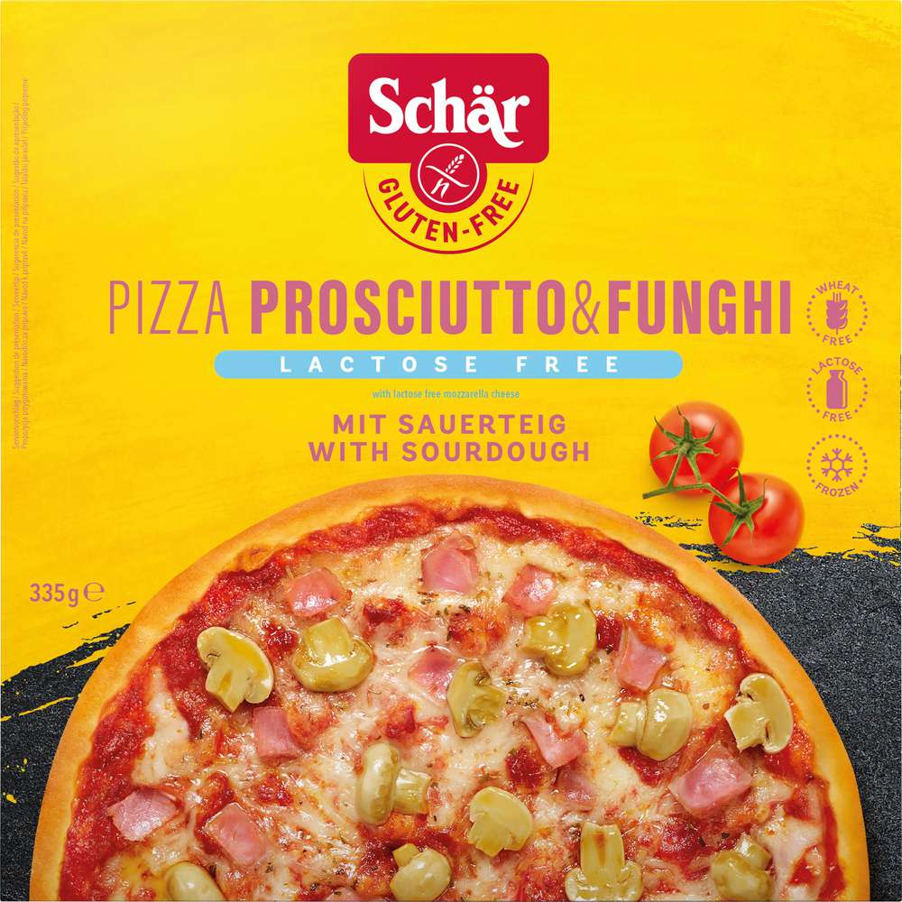 Produktabbildung Schär Pizza Glutenfrei, Proscuitto Funghi, tiefgekühlt