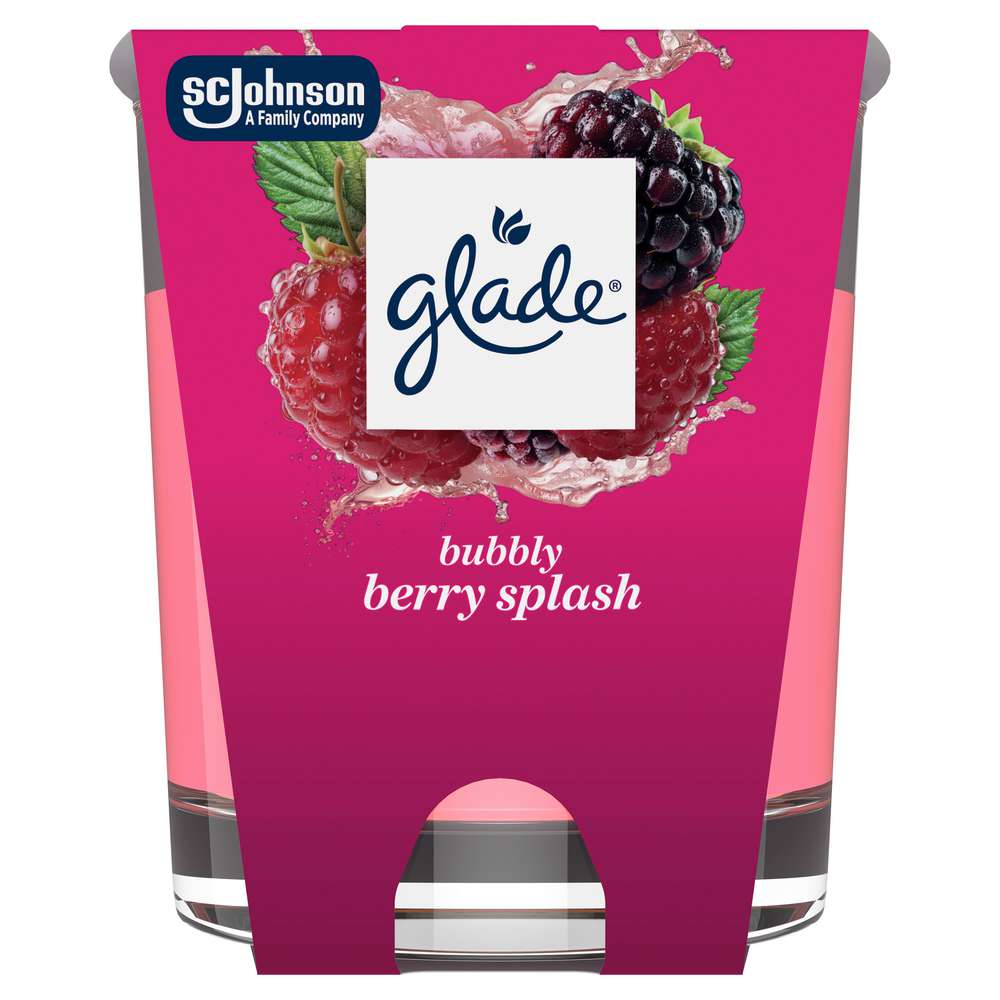 Produktabbildung Glade Duftkerze im Glas, Bubbly Berry Splash