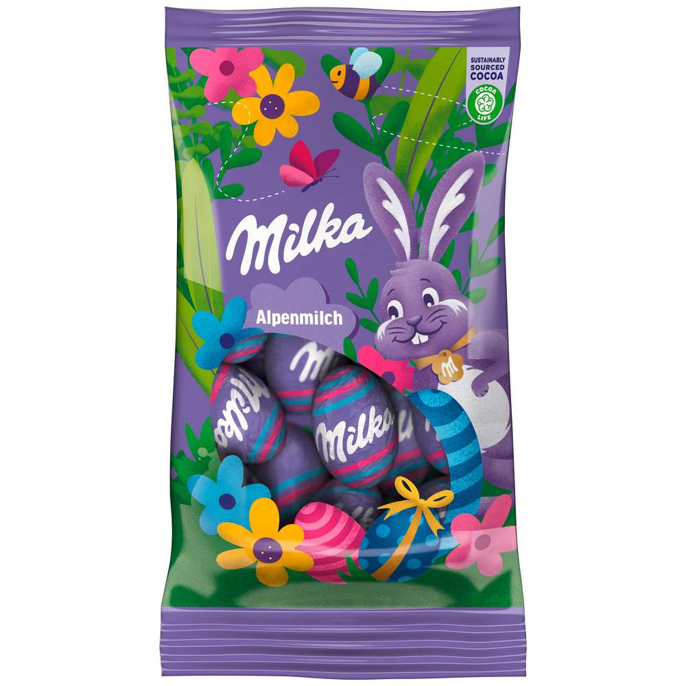 Produktabbildung Milka Schokoeier, Alpenmilch