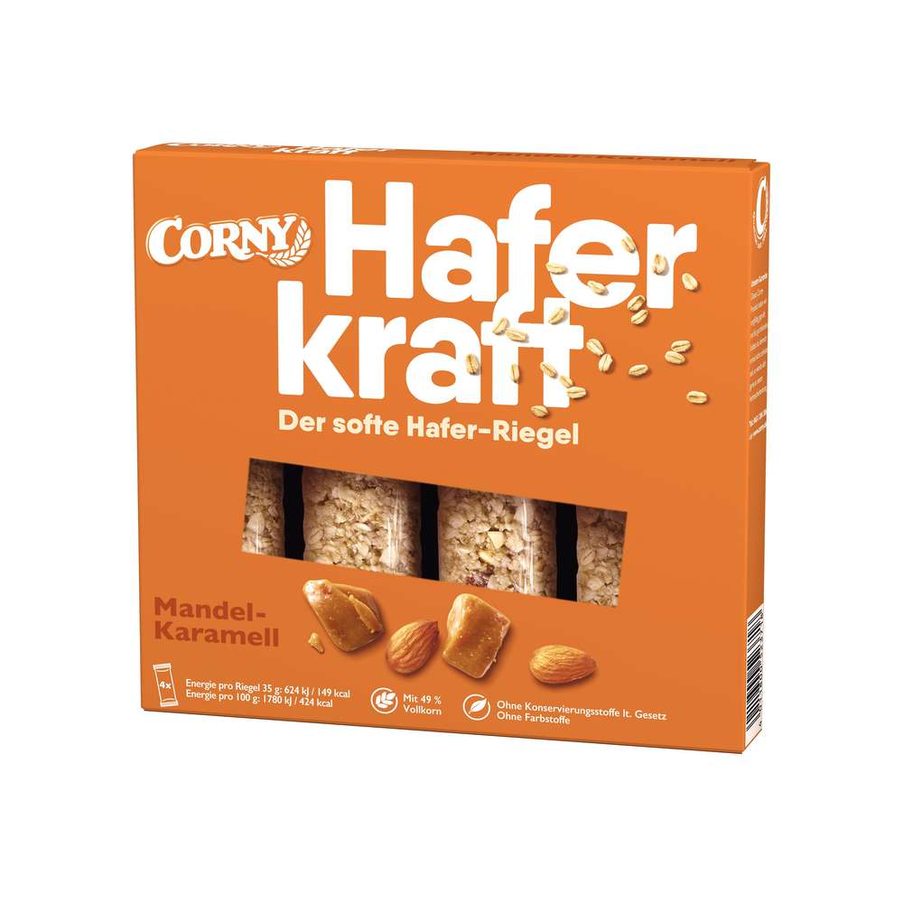 Produktabbildung Corny Müsliriegel Haferkraft, Mandel/Karamell