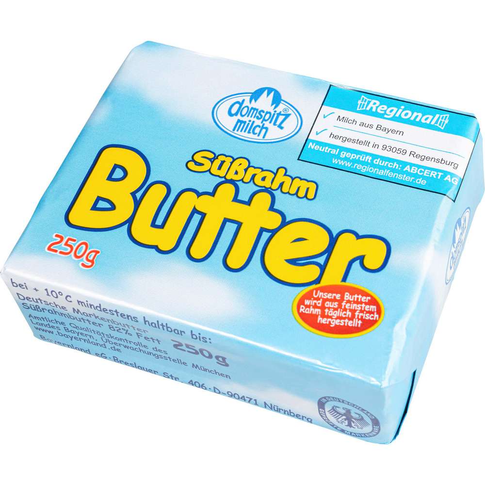 Produktabbildung Domspitzmilch Deutsche Süßrahmbutter