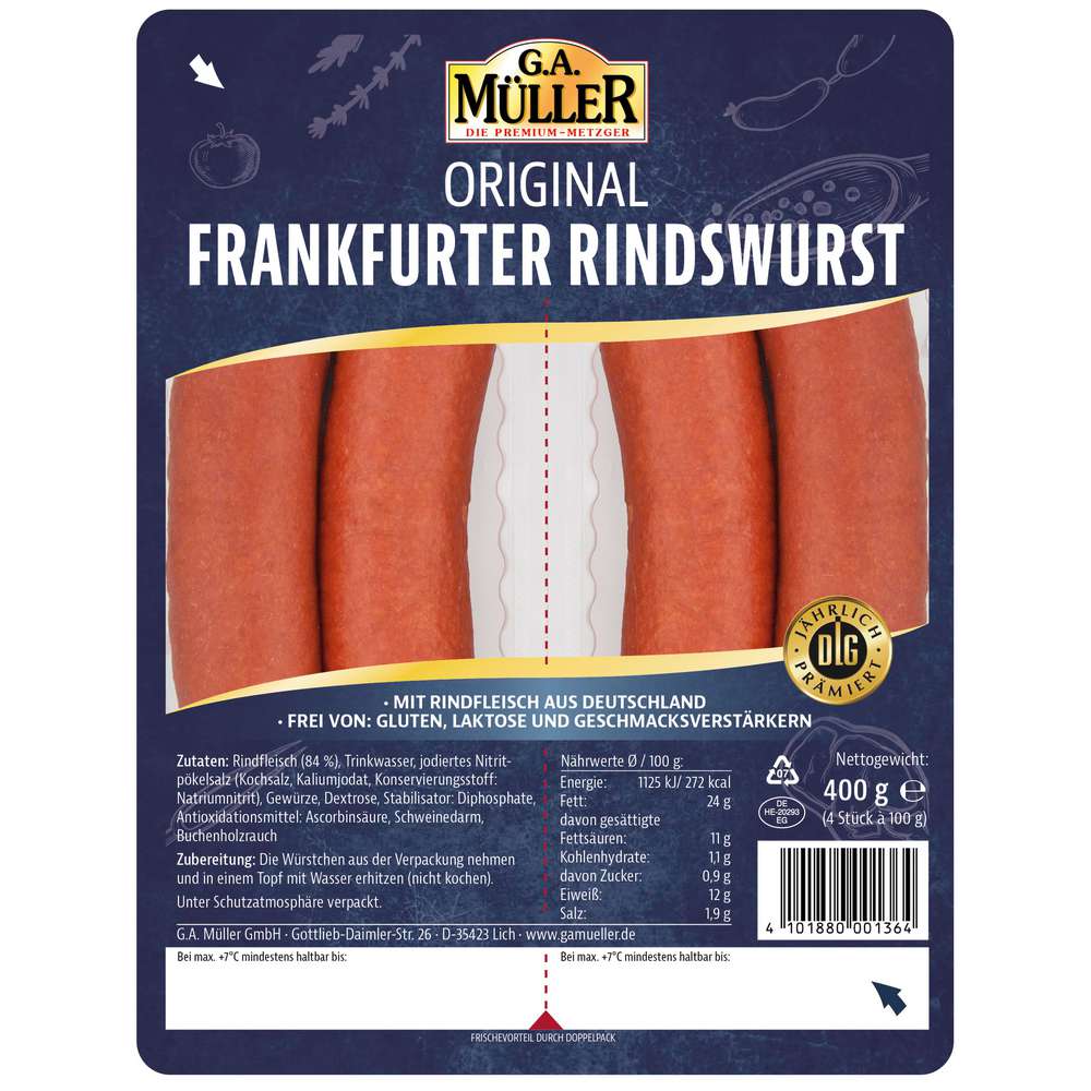 Produktabbildung G.A. Müller Original Frankfurter Rindswurst