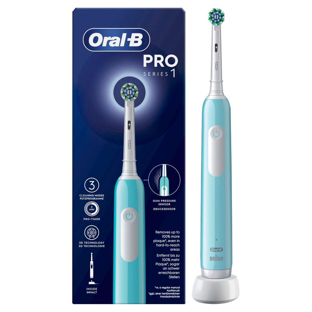 Produktabbildung Oral-B Elektrische Zahnbürste Pro 1, Caribbean Blue