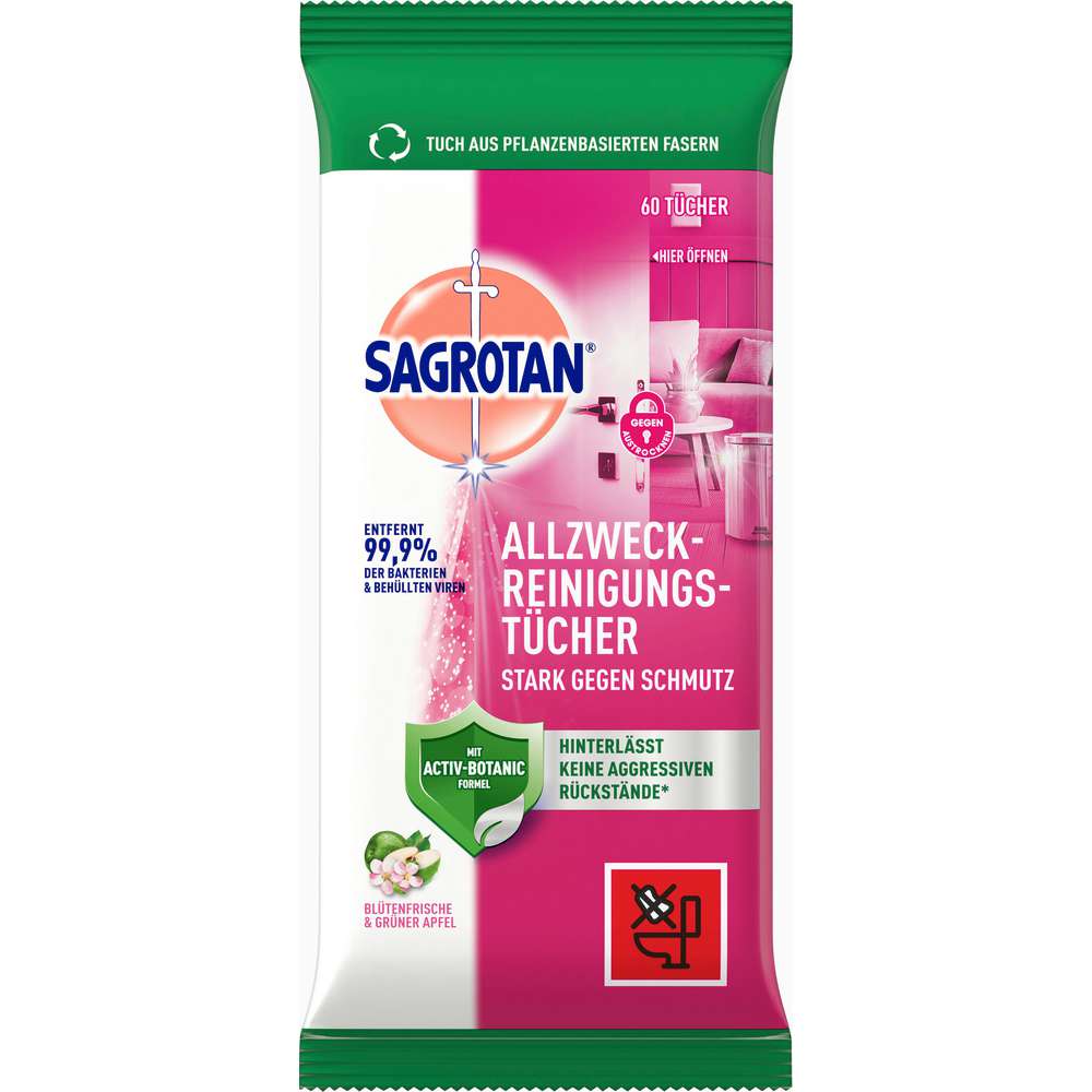 Produktabbildung Sagrotan Allzweck Reinigungstücher, Granatapfel