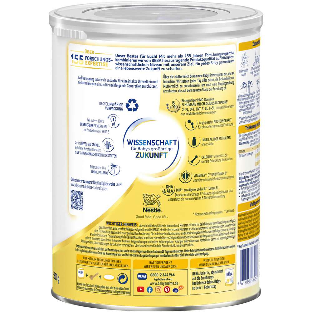 Produktabbildung Nestle Beba Folgemilch 3 ab 10. Monat