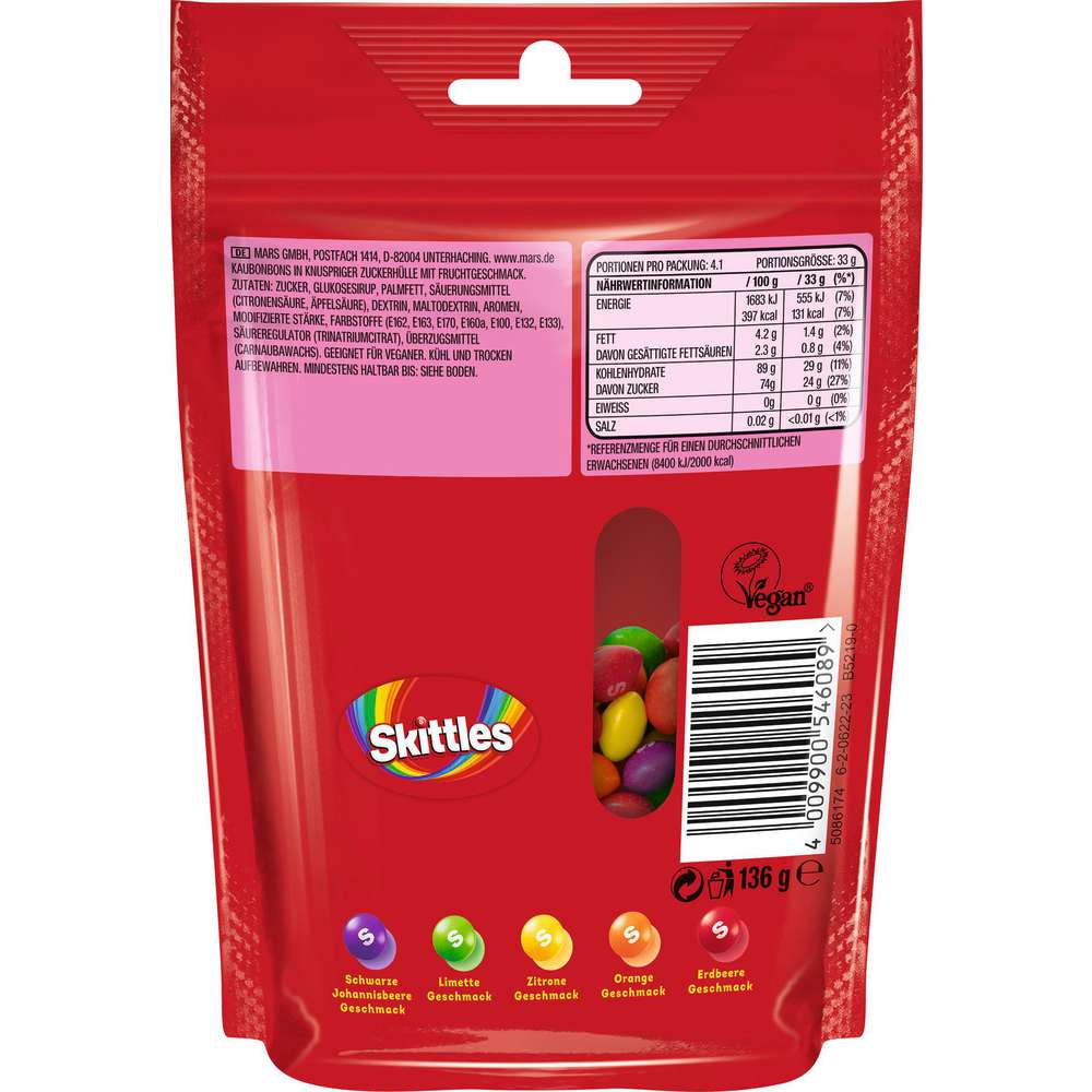 Produktabbildung Skittles Kaubonbons Fruits