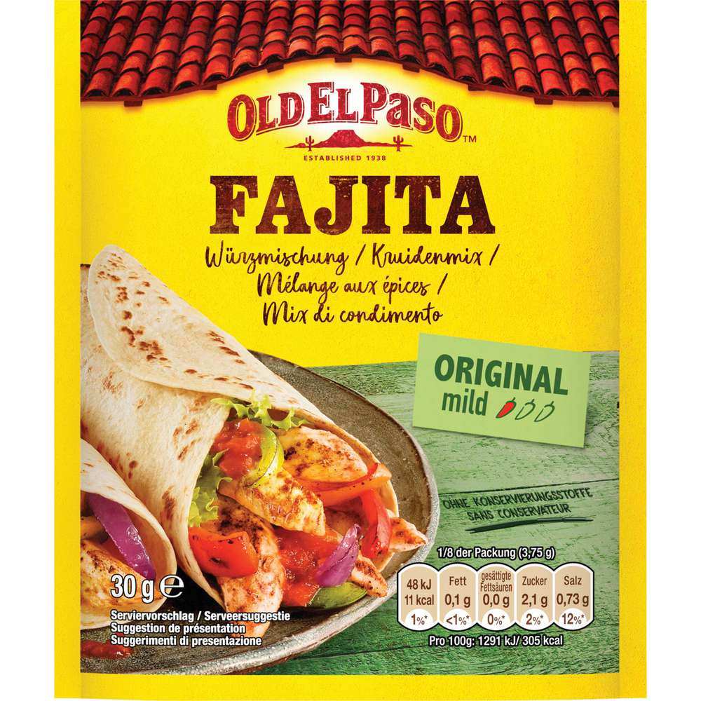 Produktabbildung Old el Paso Fajita Würzmischung