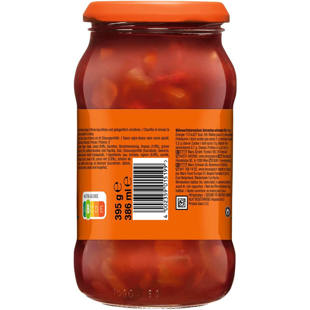 Produktabbildung BEN'S ORIGINAL Soße Süß-Sauer, ohne Zuckerzusatz