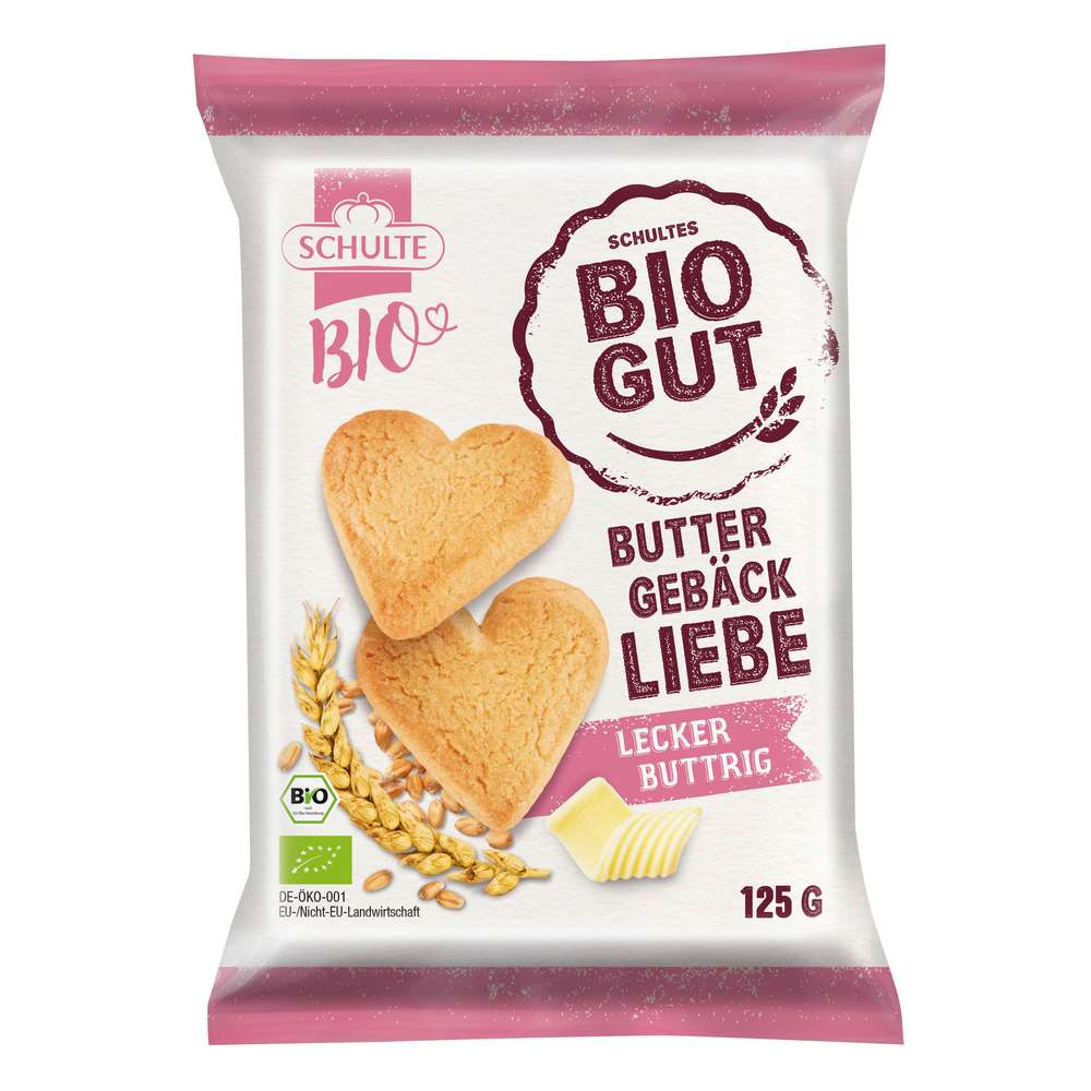 Produktabbildung Schulte Bio Butter Gebäck Herzen