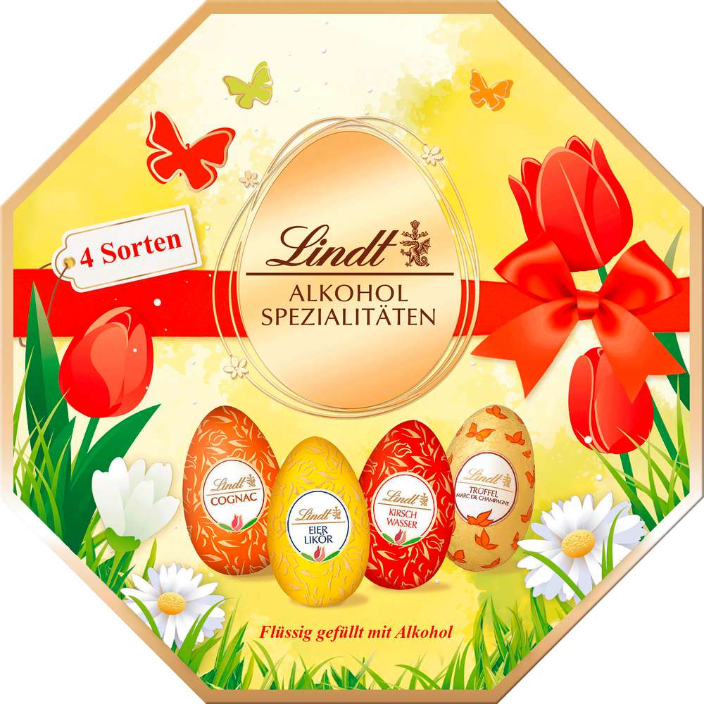 Produktabbildung Lindt Schokoeier mit Alkoholfüllung
