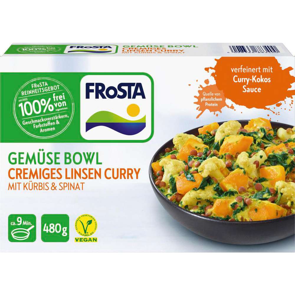 Produktabbildung Frosta Gemüse Bowl Cremiges Linsen Curry