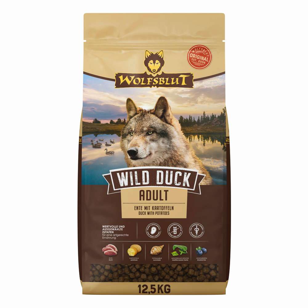 Produktabbildung Wolfsblut Hunde-Trockenfutter Wild Duck, Ente/Kartoffel