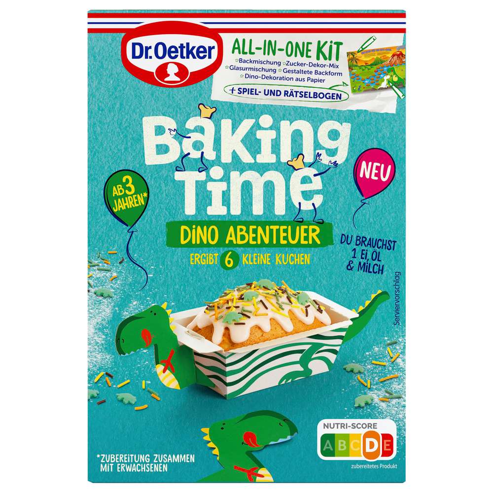 Produktabbildung Dr. Oetker Backmischung Baking Time, Dino Abenteuer