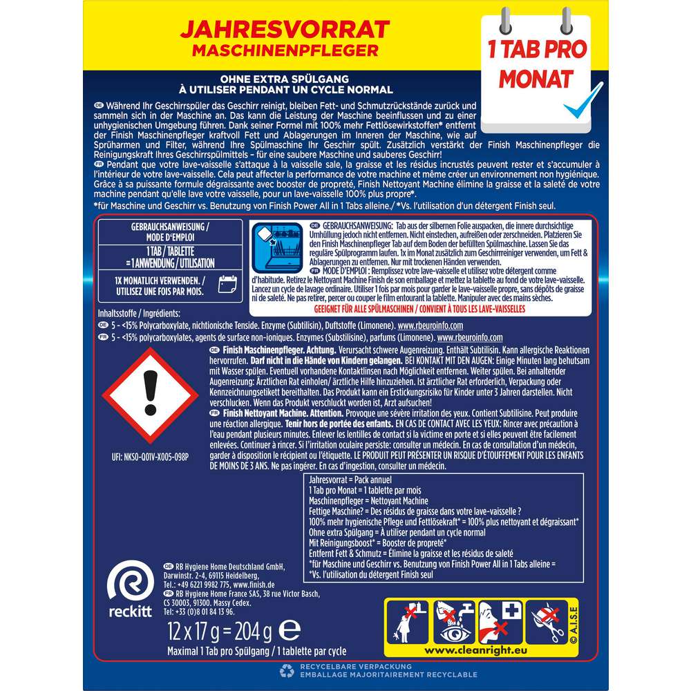 Produktabbildung Finish Spülmaschinen-Pfleger
