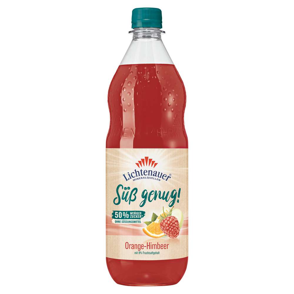 Produktabbildung Lichtenauer Limonade Süß Genug, Orange-Himbeer