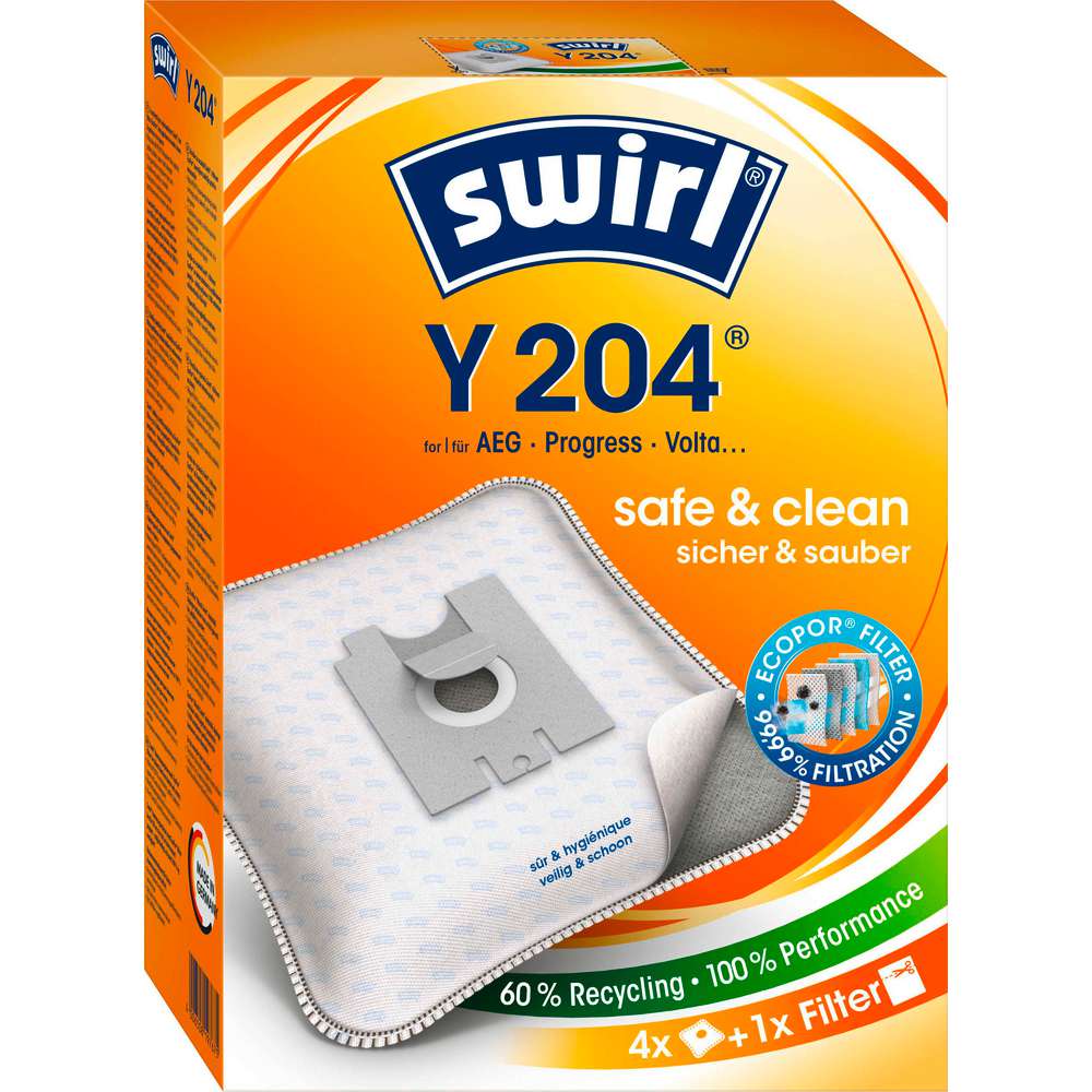 Produktabbildung Swirl Staubsaugerbeutel Y 204, safe & clean