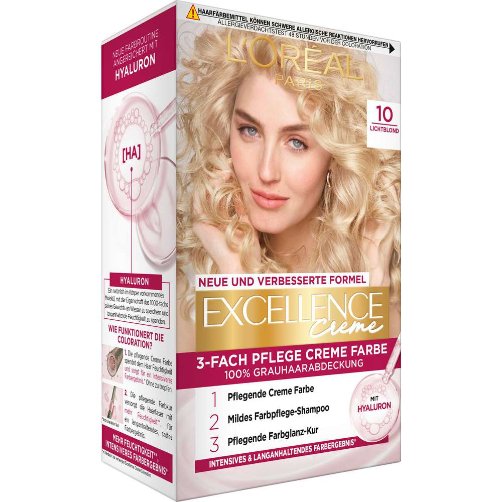 Produktabbildung L'Oreal Paris Excellence Haarfarbe, Lichtblond 10
