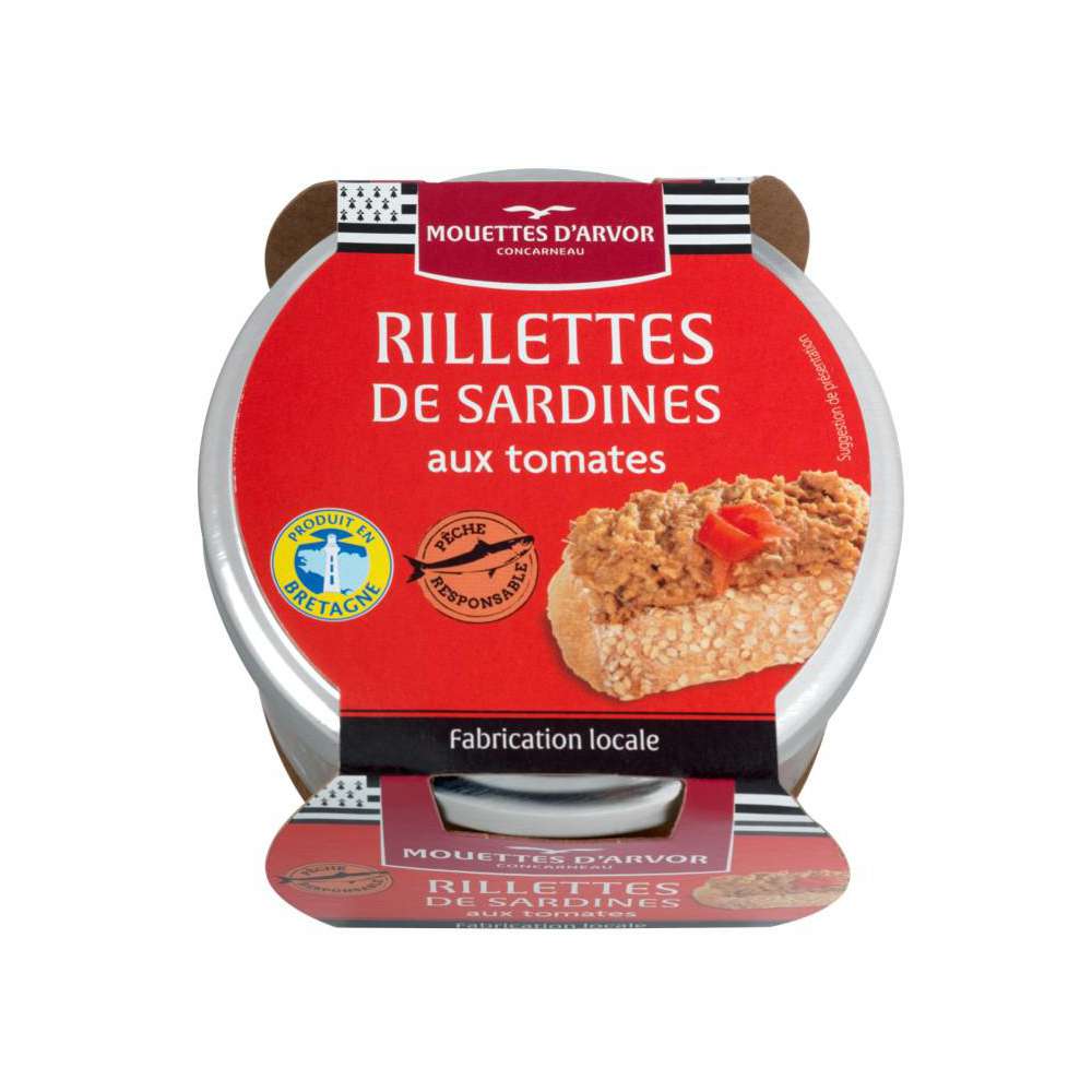 Produktabbildung MOUETTES D'ARVOR Sardinen-Rillette Tomaten