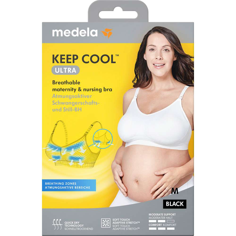 Produktabbildung Medela Schwangerschafts-BH Keep Cool Ultra Gr. M, schwarz