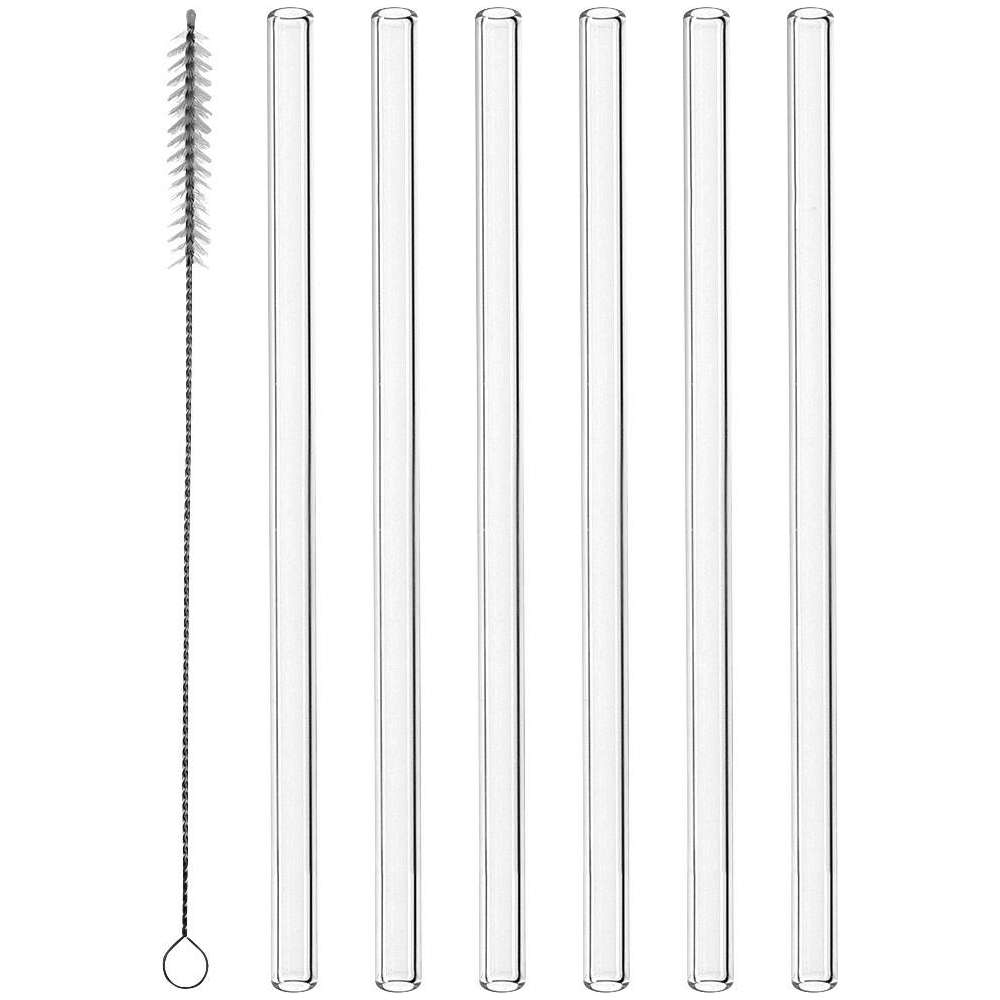 Produktabbildung Glaskoch Glastrinkhalme und Bürste