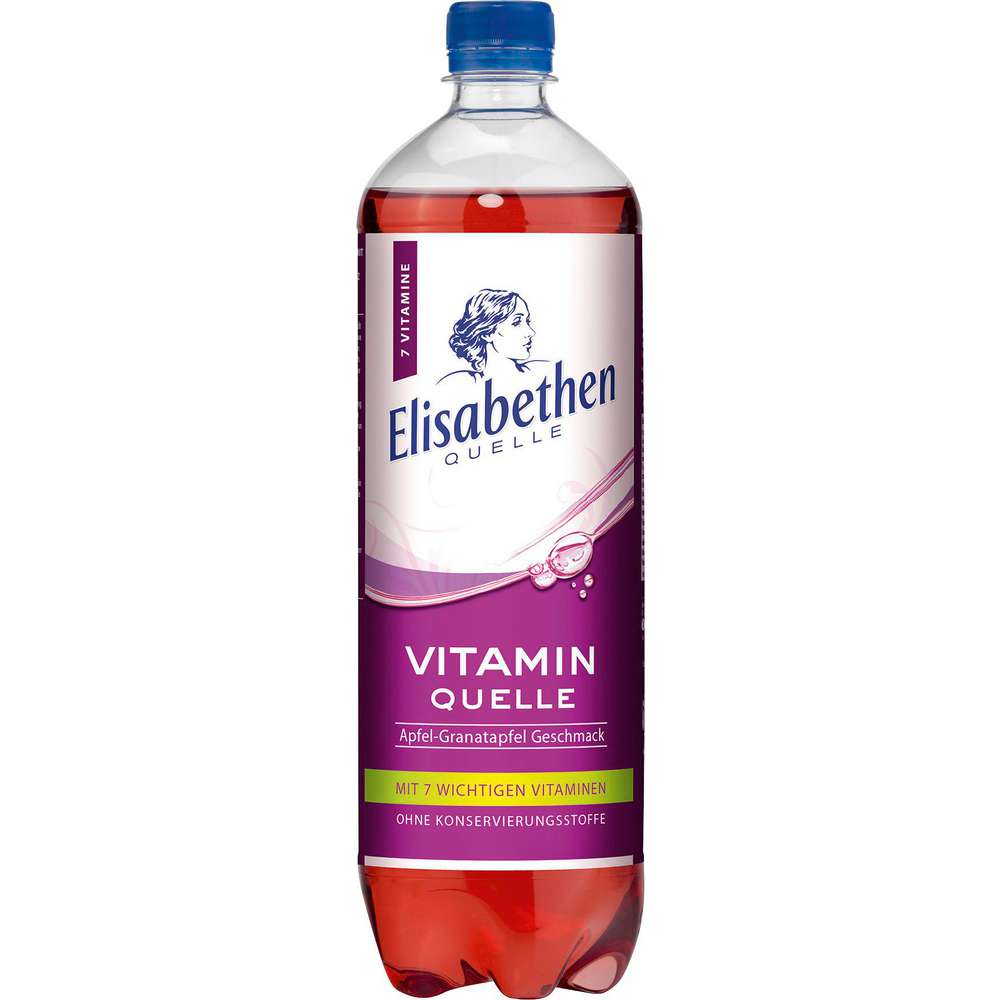 Produktabbildung Elisabethen Quelle Vitamin Quelle Apfel-Granatapfel Mineralwasser, naturelle