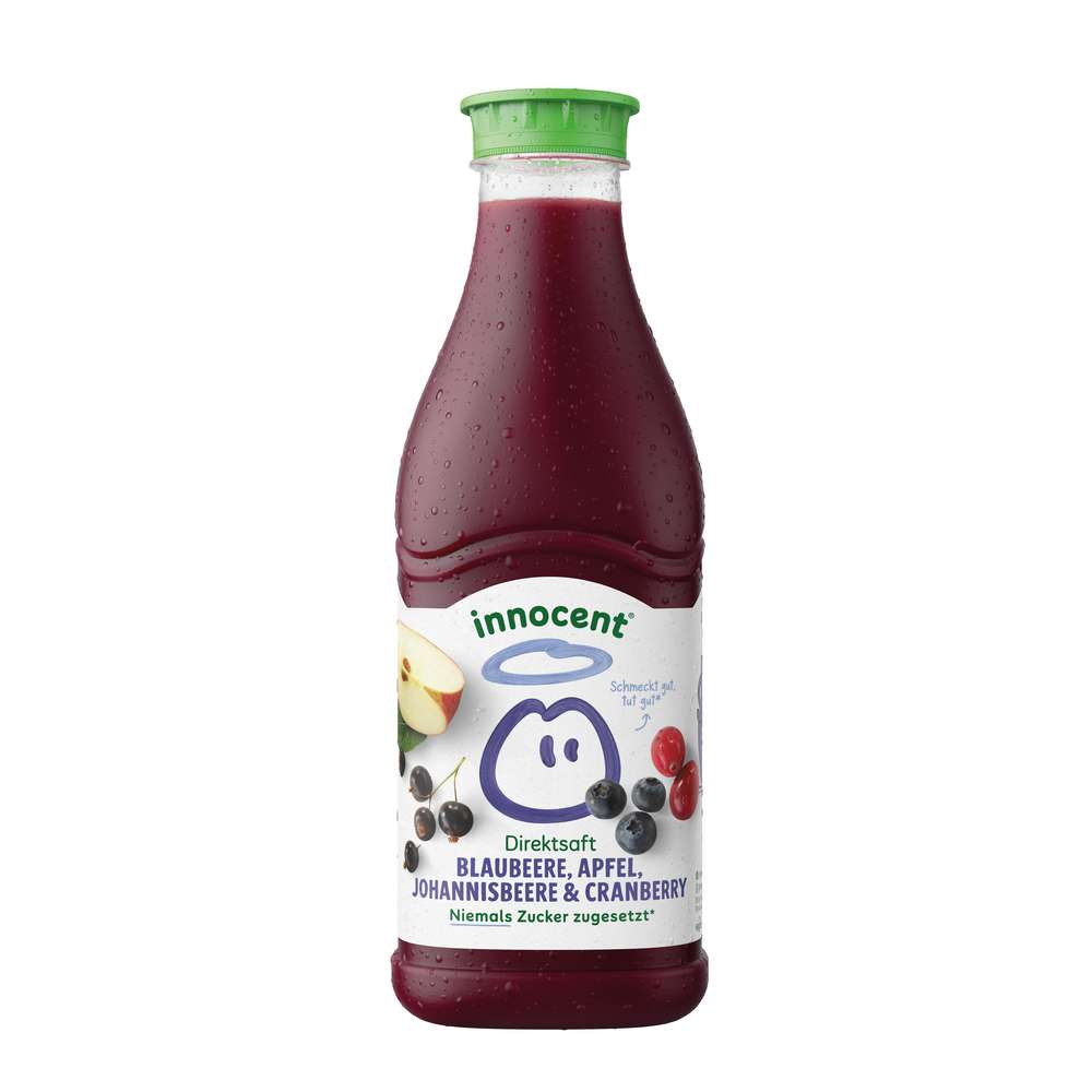 Produktabbildung innocent Direktsaft, Blaubeere/Apfel/Johannisbeere/Cranberry