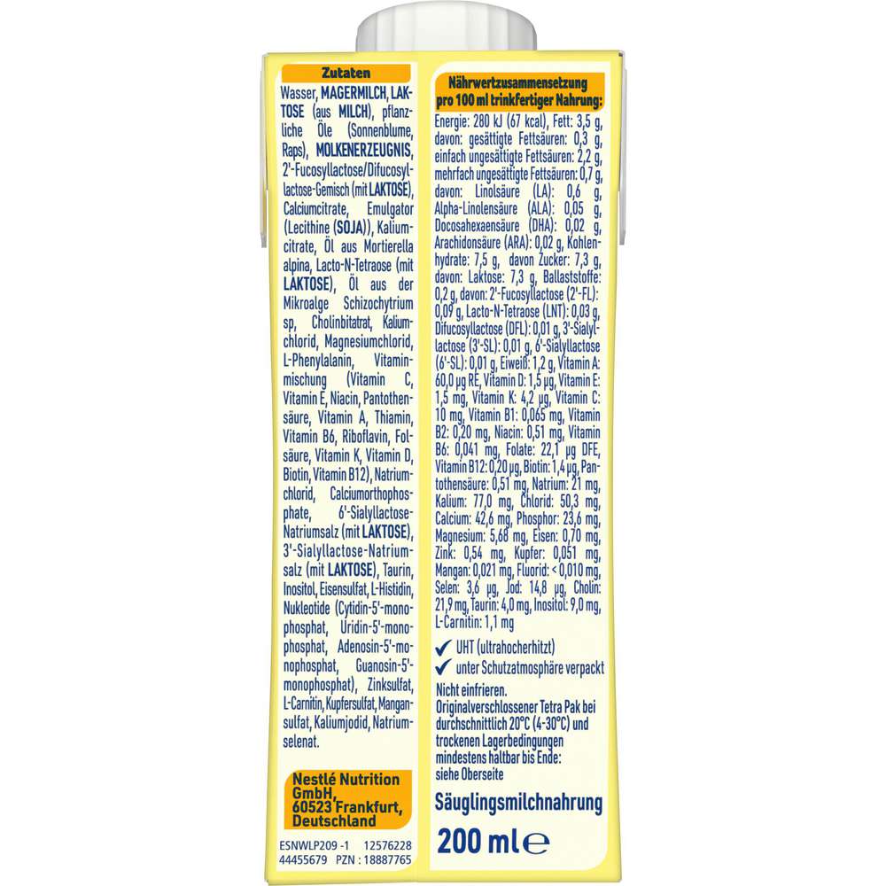 Produktabbildung Nestle Beba Pre, Anfangsmilch