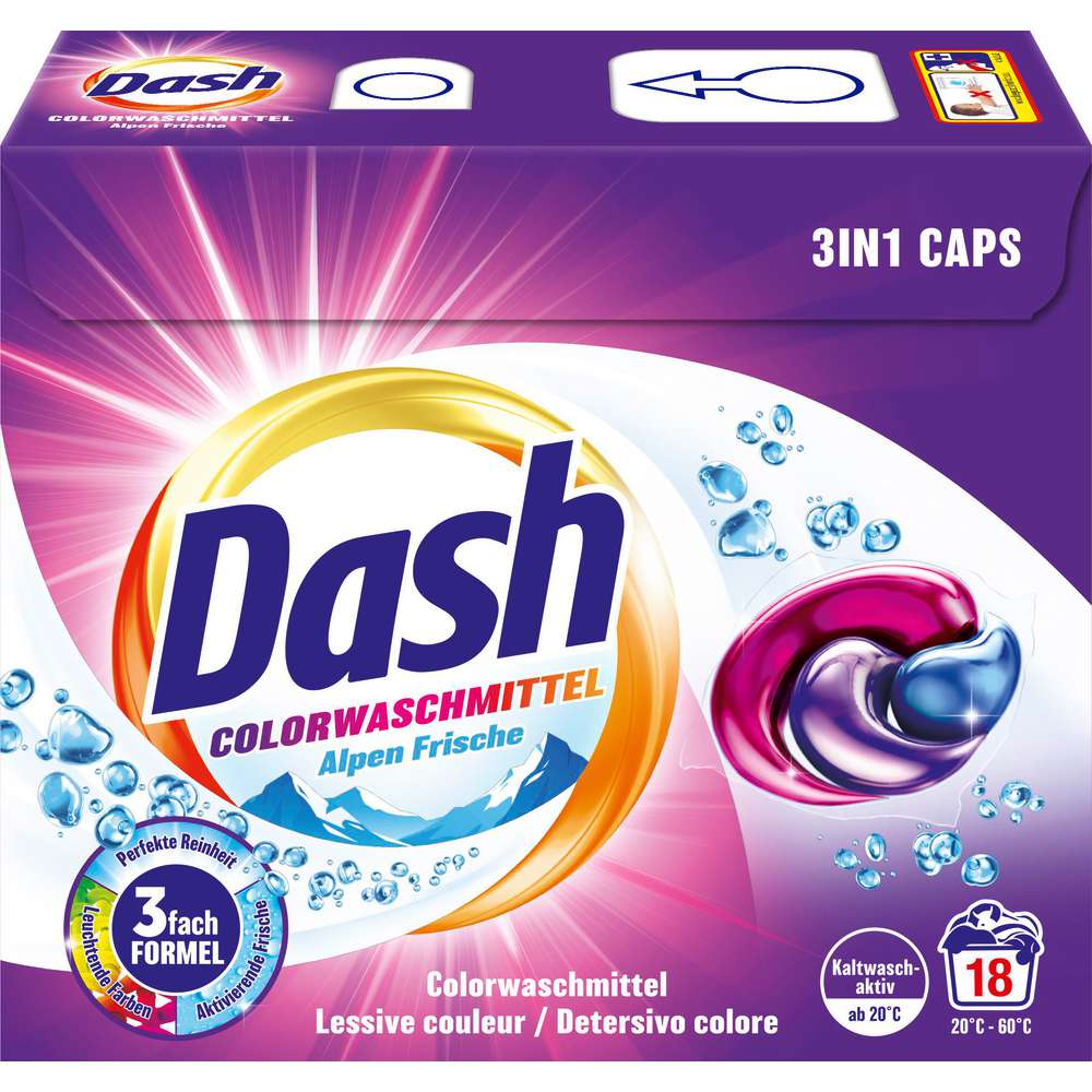 Produktabbildung Dash Color-Waschmittel Frische Caps 3in1