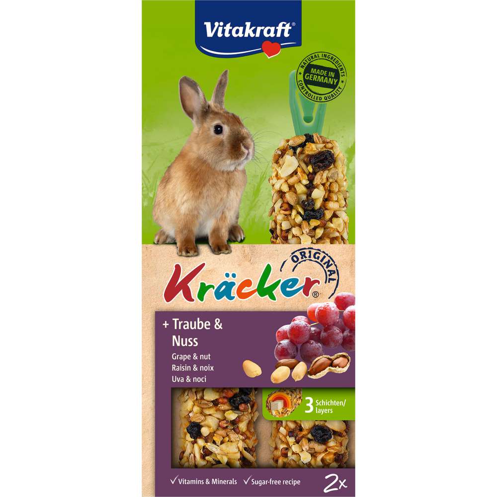 Produktabbildung Vitakraft Nagerfutter Kräcker, Traube/Nuss