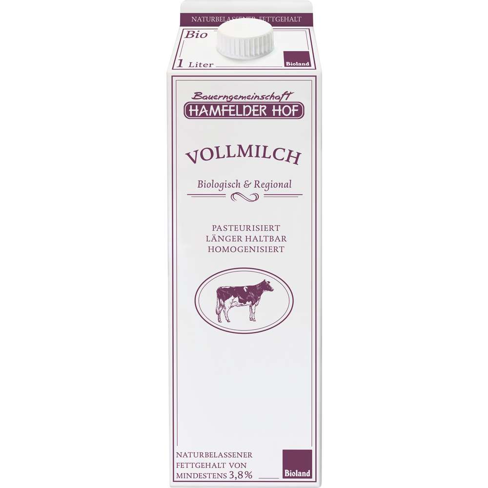 Produktabbildung Hamfelder Hof Bio Vollmilch 3,8% Fett