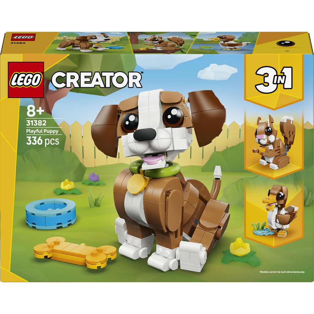 Produktabbildung Lego LEGO Creator 3-in-1-Set Niedliche Tiere: Verspielter Welpe 31382