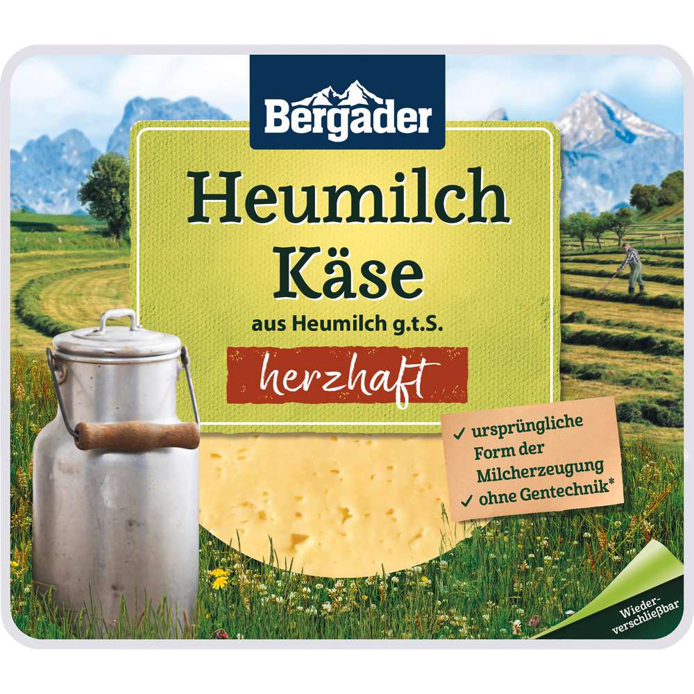 Produktabbildung Bergader Käsescheiben Heumilch, herzhaft