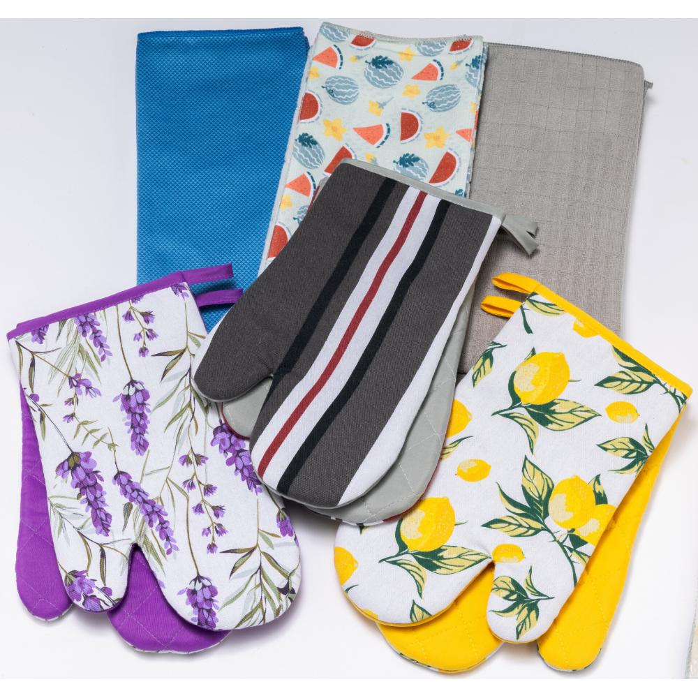 Produktabbildung keine Marke Küchenhandschuh, Topflappen oder Mikrofaser-Geschirrtuch, je 2er-Pack