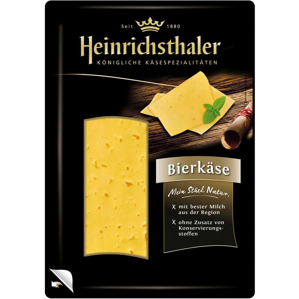 Produktabbildung Heinrichsthaler Bierkäse, Käsescheiben
