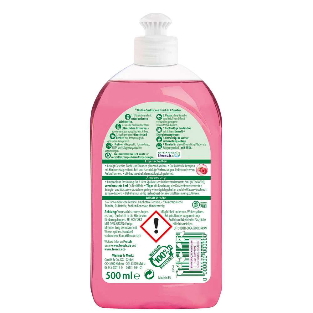 Produktabbildung Frosch Kraft-Spülmittel, Himbeere