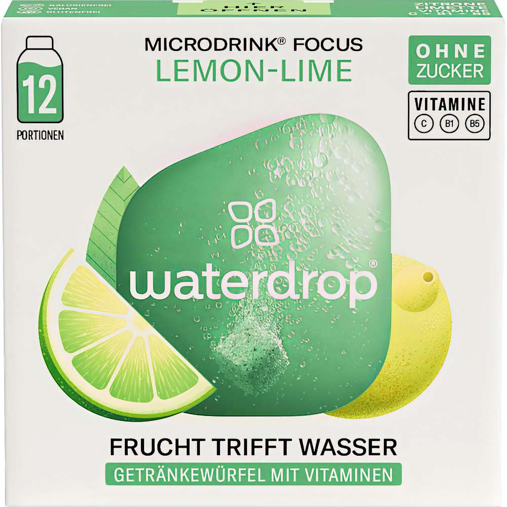 Produktabbildung Waterdrop Microdrink, Getränkewürfel mit Vitaminen, Limette Grüner Kaffee