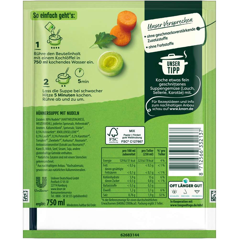 Produktabbildung Knorr Suppenliebe Hühner Suppe