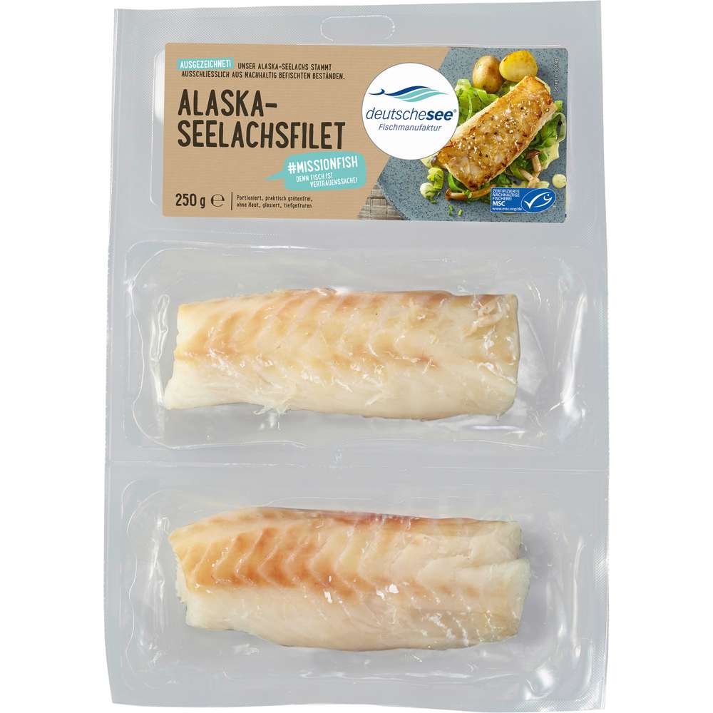 Produktabbildung Deutsche See Alaska-Seelachsfilet, tiefgekühlt
