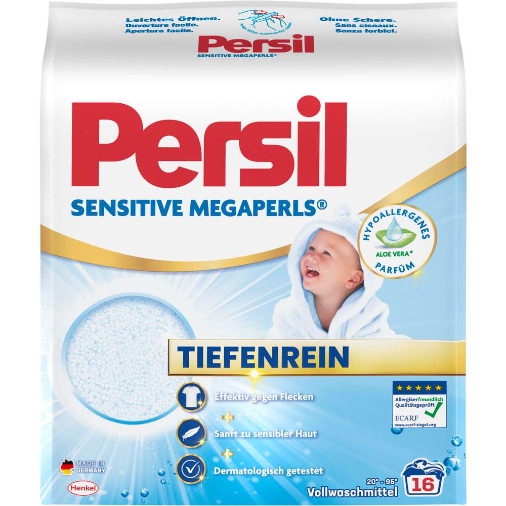 Produktabbildung Persil Universal-Waschmittel, Megaperls, Sensitive tiefenrein