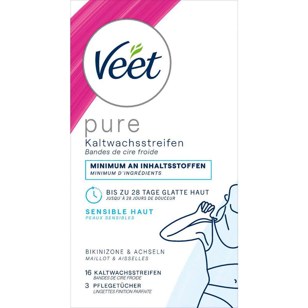 Produktabbildung Veet Easy-Gelwax Kaltwachsstreifen, Bikinizone & Achseln
