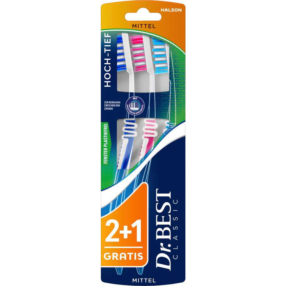 Produktabbildung Dr.Best Hoch-Tief Zahnbürste Mittel