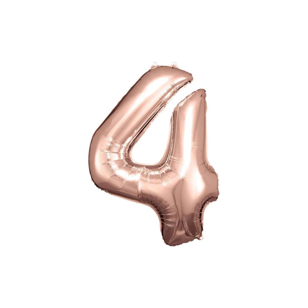Produktabbildung amscan Folienballon Roségold, große Nummer 4