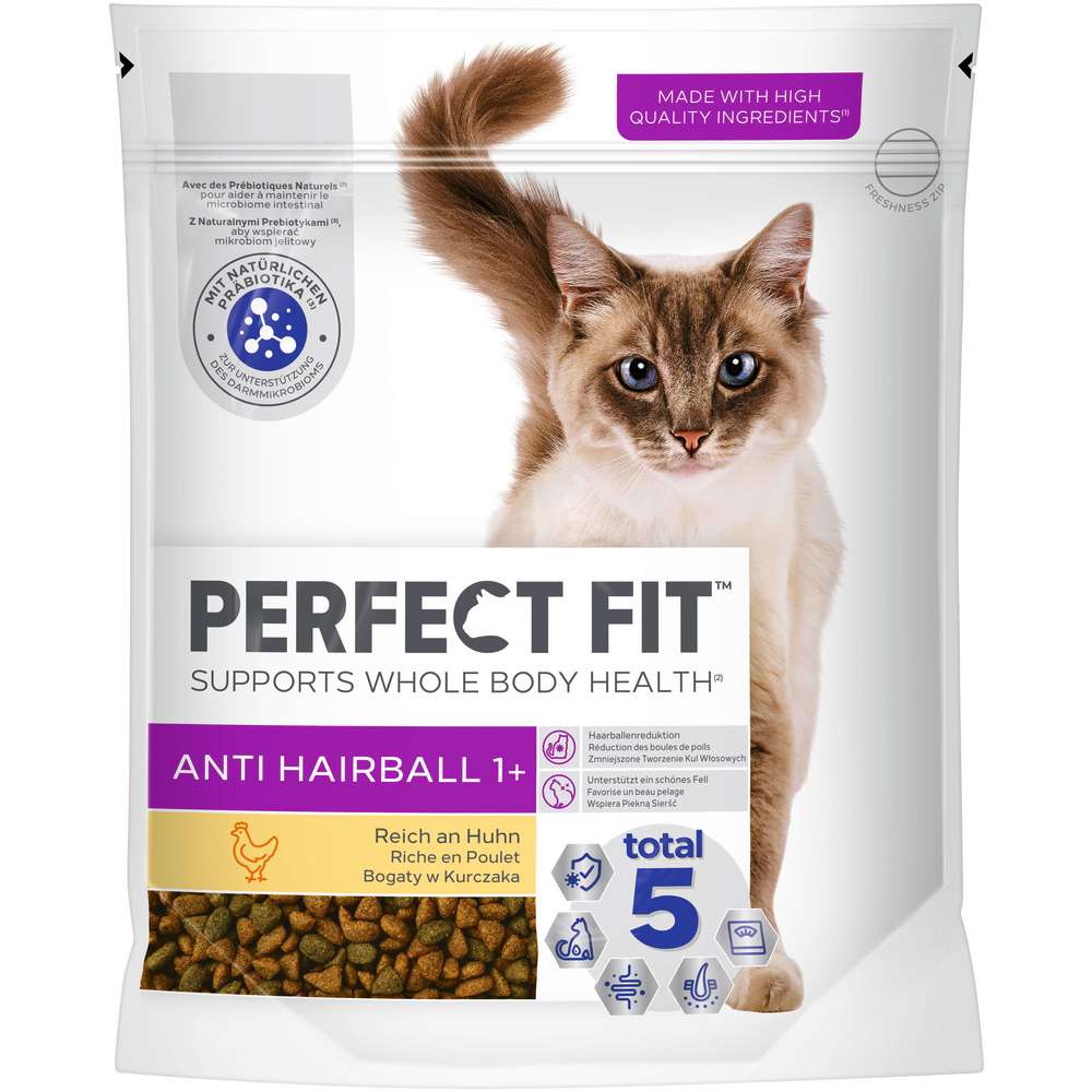 Produktabbildung Perfect Fit Katzen-Trockenfutter, Anti Hairball, Huhn