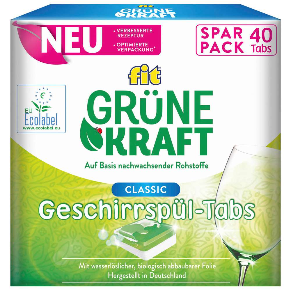Produktabbildung Fit Geschirrspül-Tabs Grüne Kraft, Classic