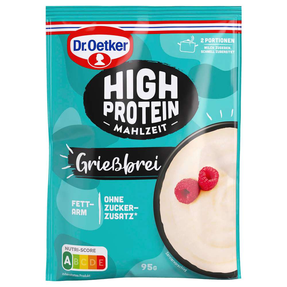 Produktabbildung Dr. Oetker Grießbrei, High Protein, Mahlzeit