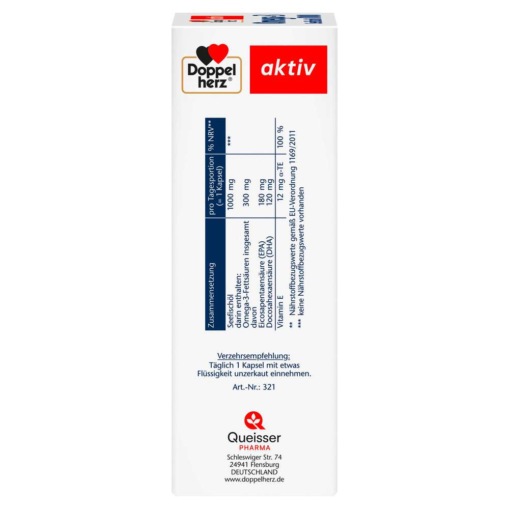 Produktabbildung Doppelherz Omega-3 Seefischöl 1000 Kapseln