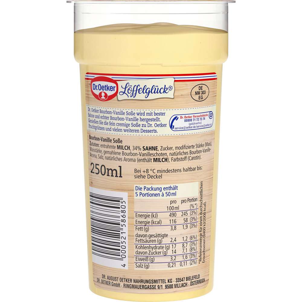 Produktabbildung Dr. Oetker Bourbon Vanillesoße