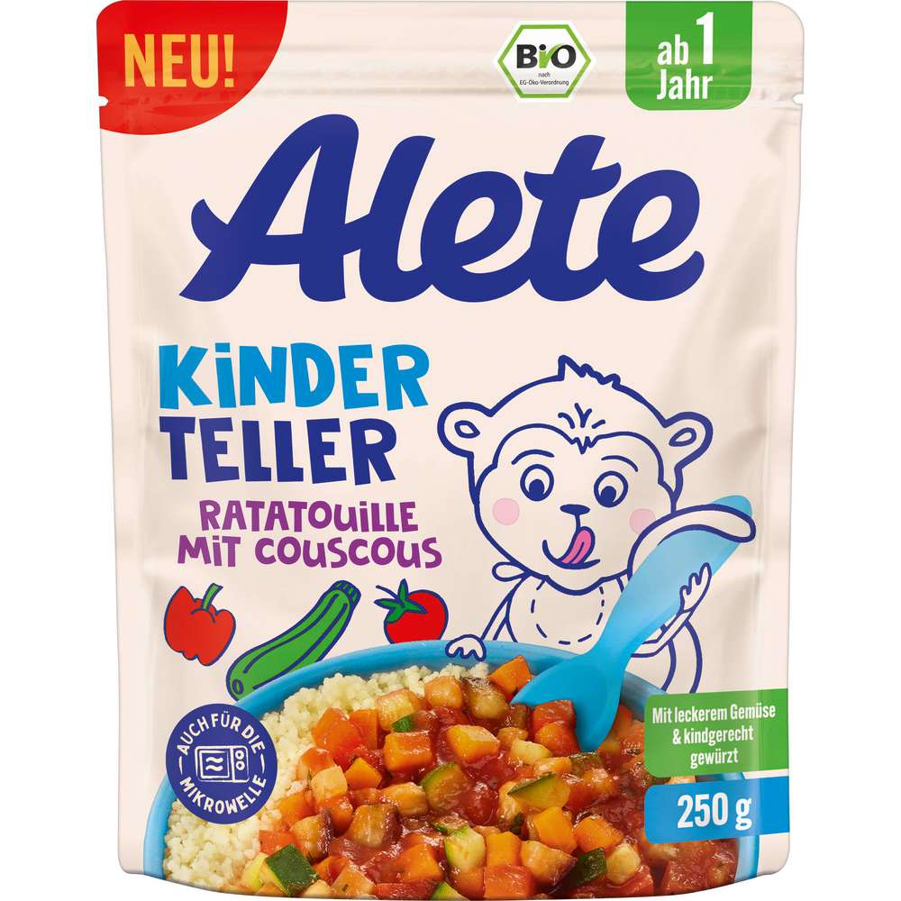 Produktabbildung Alete Kinder-Menü, Ratatouille mit Couscous